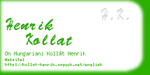 henrik kollat business card